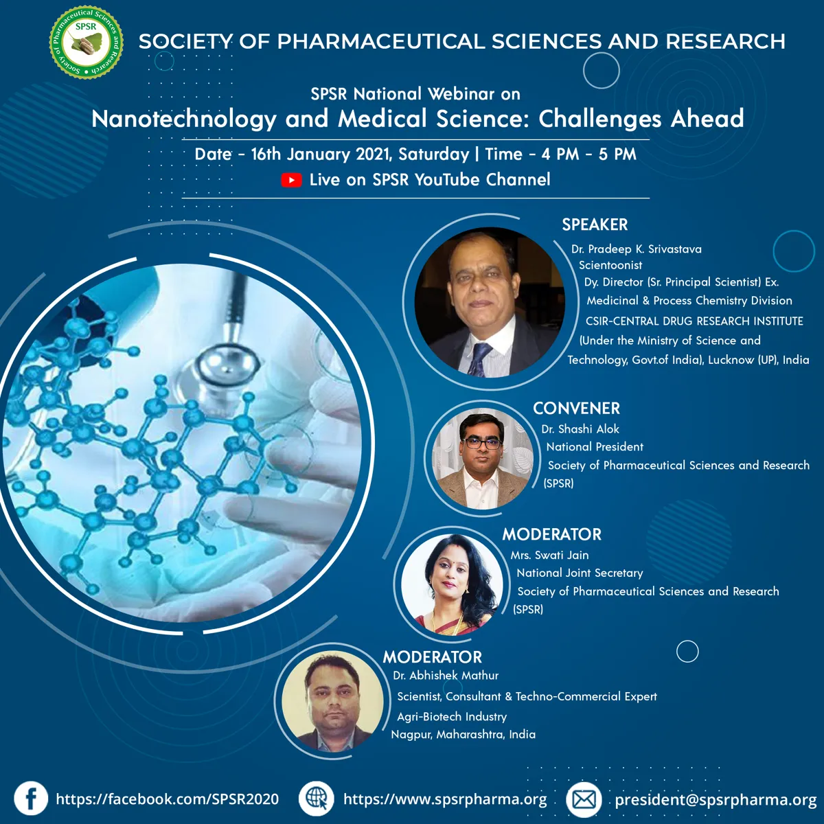 SPSR National Webinar on 'Nanotechnology and Medical Science: Challenges Ahead'
