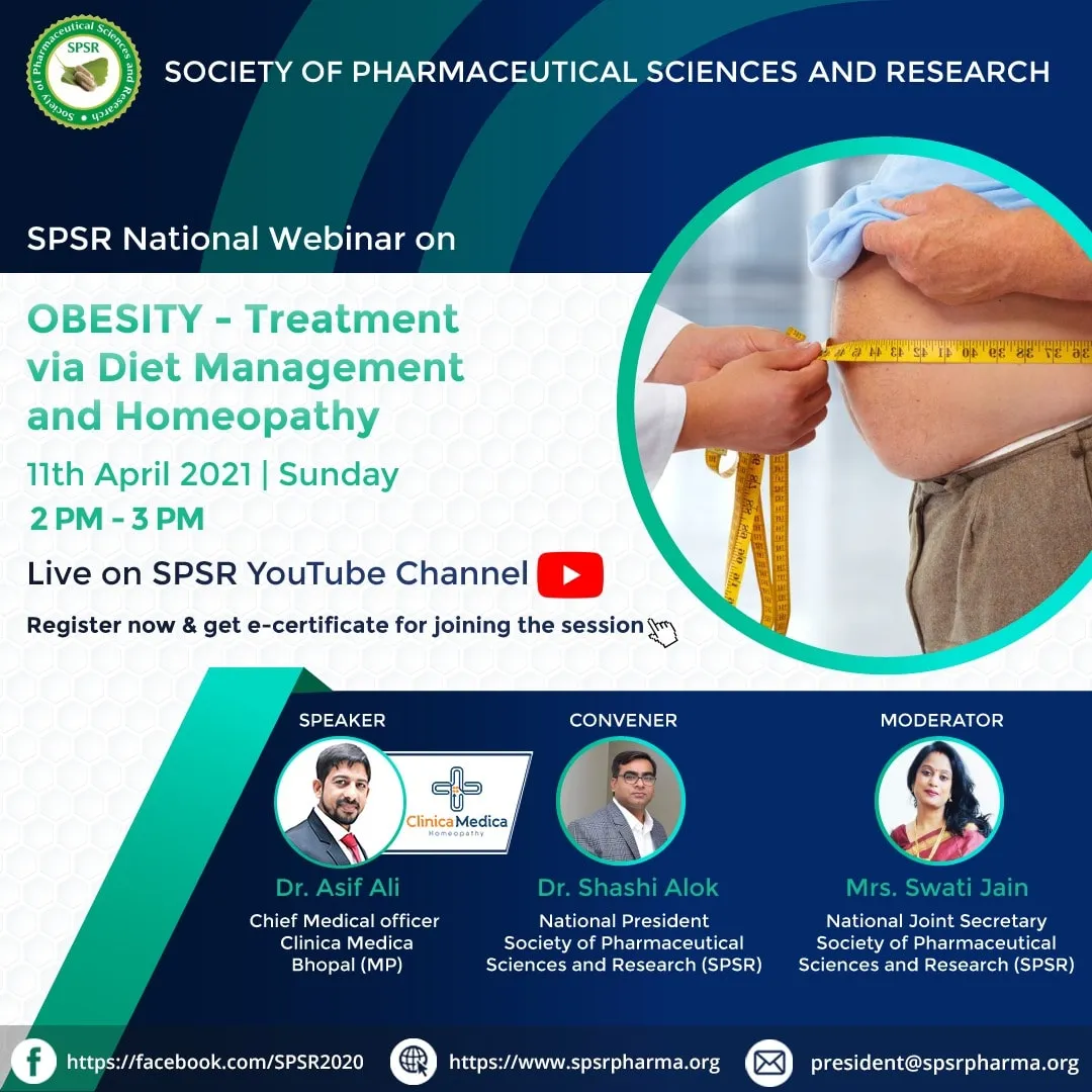 SPSR National Webinar on 'Obesity - Treatment via Diet Management and Homeopathy'