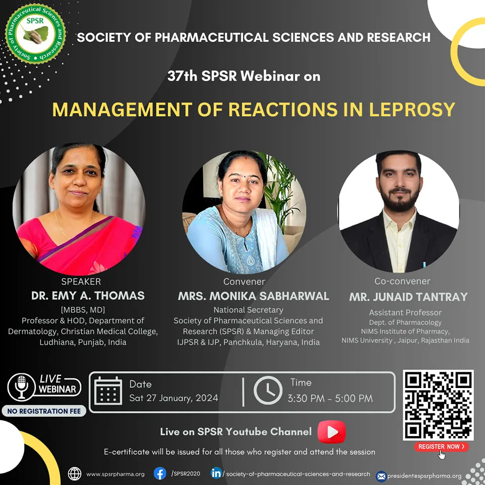 SPSR Webinar on ‘Management of reactions in Leprosy’