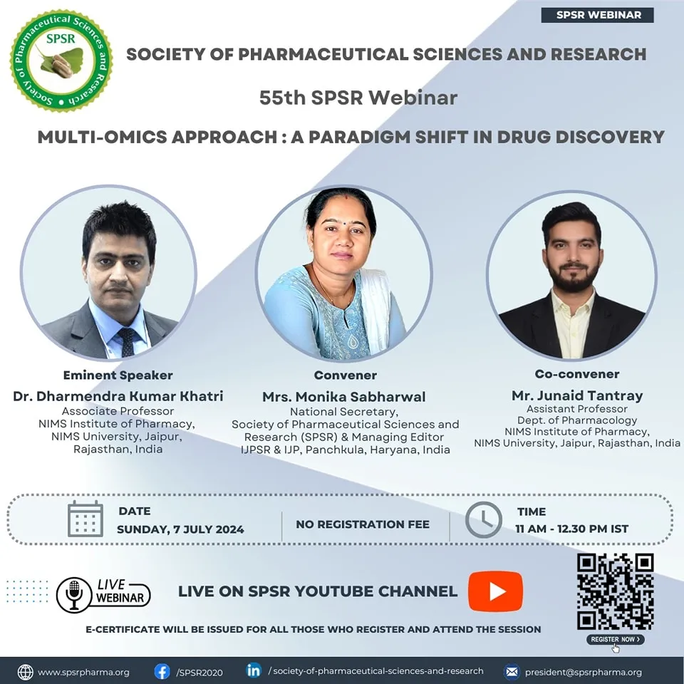 SPSR Webinar on ‘Multi-omics Approach: A Paradigm Shift in Drug Discovery’